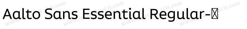 Aalto Sans Essential Regular字体转换